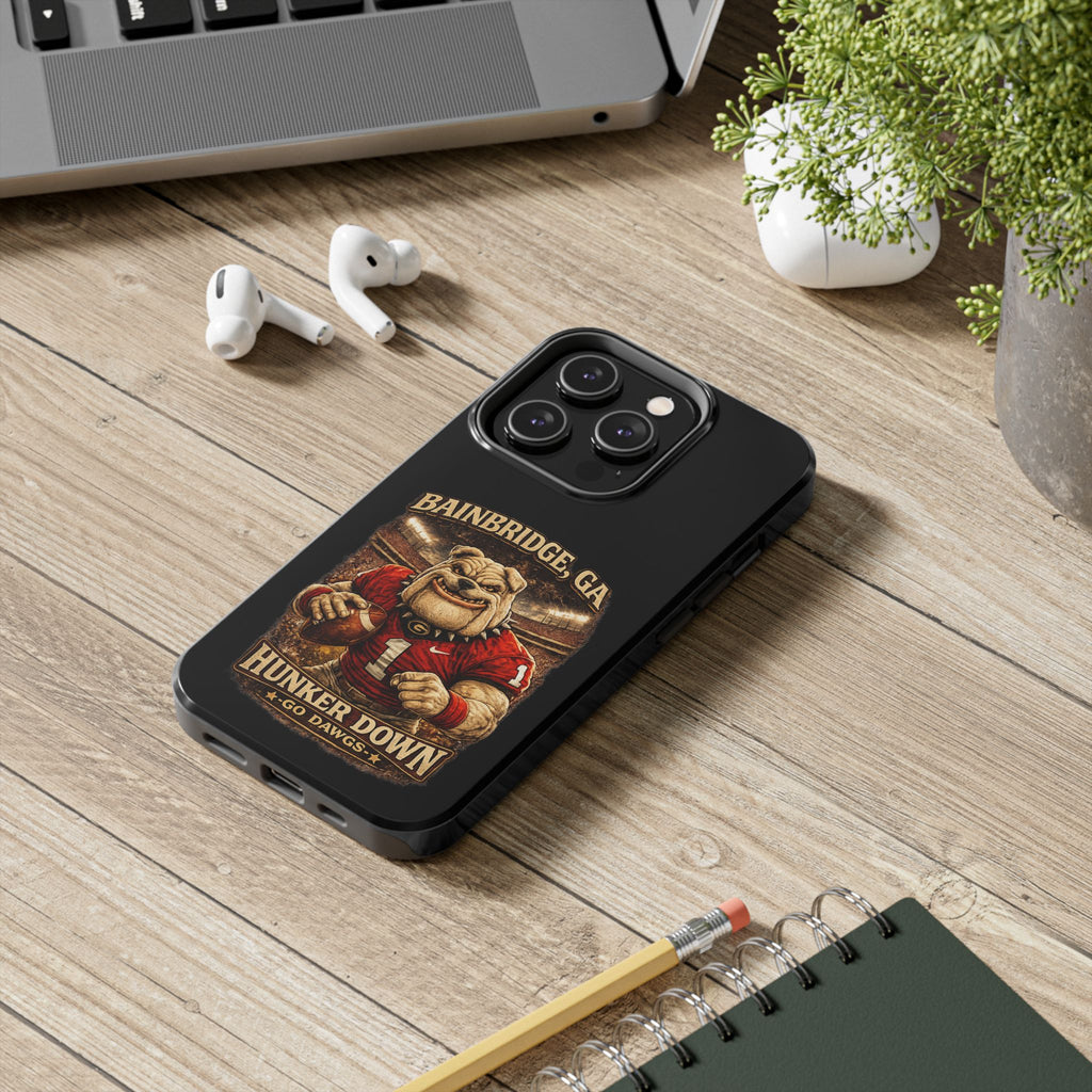 Bainbridge GA Bulldog Football Tough Phone Case — "Hunker Down" Game Day Protector