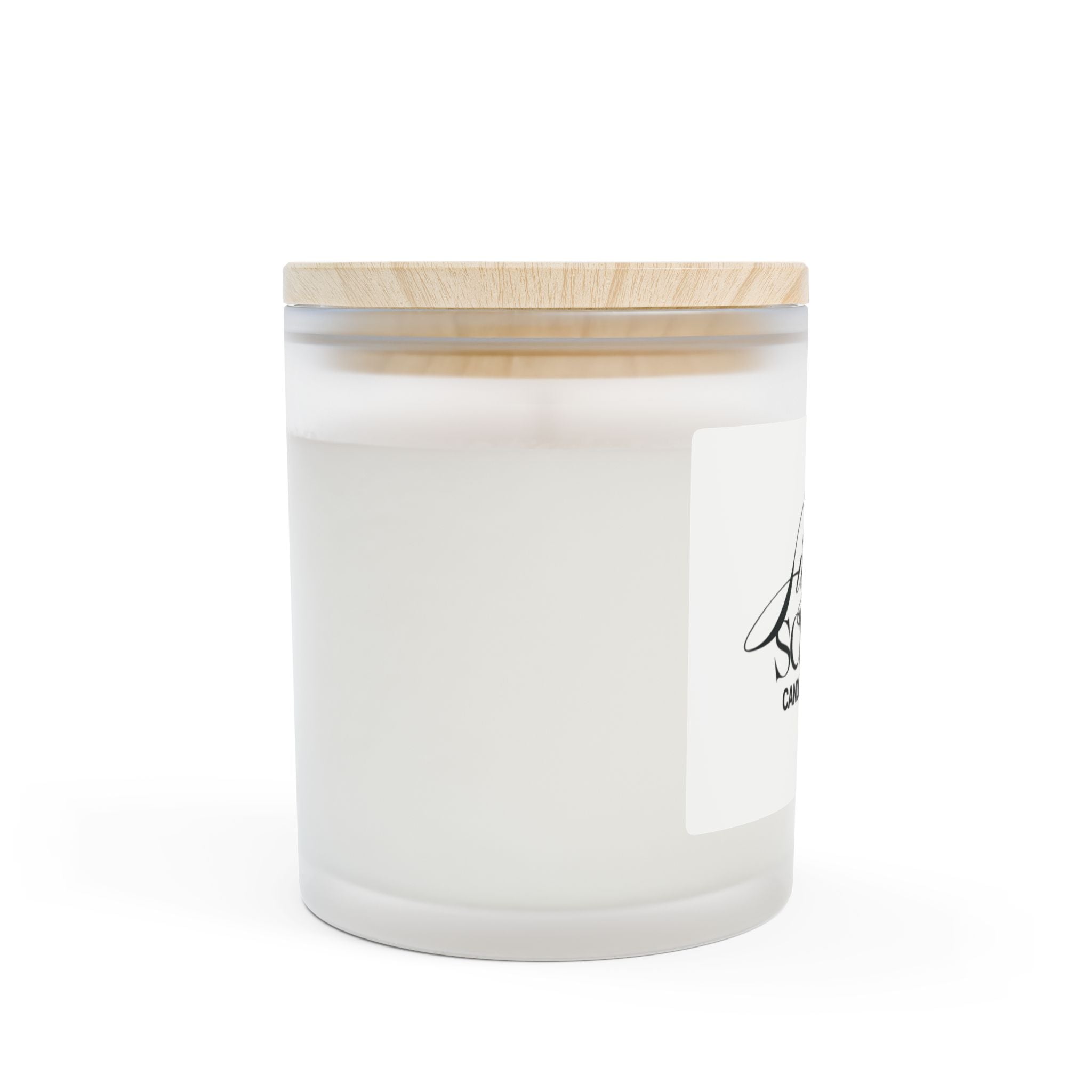 Frosted Glass Candle - Silly Scents 11oz Soy Candle with Wooden Lid