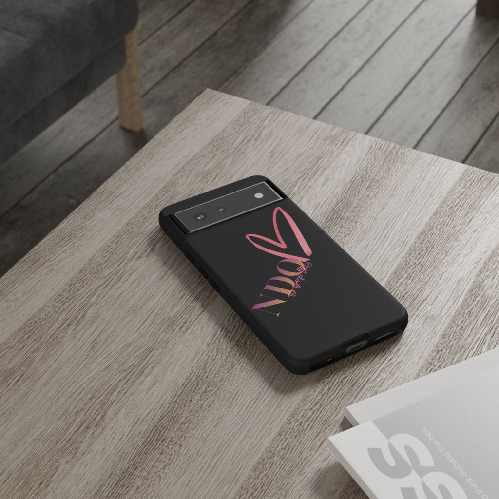 NDO Heart Phone Case – Slim Tough Protective iPhone Cover with Pink Heart Design