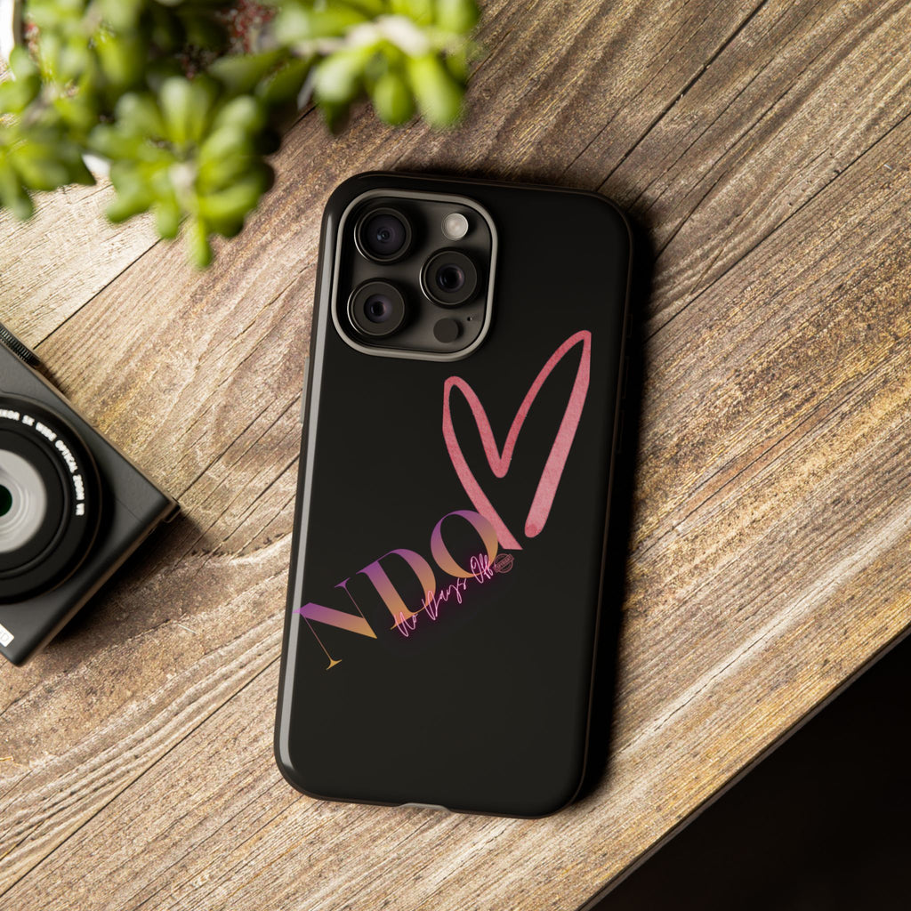 NDO Heart Phone Case – Slim Tough Protective iPhone Cover with Pink Heart Design