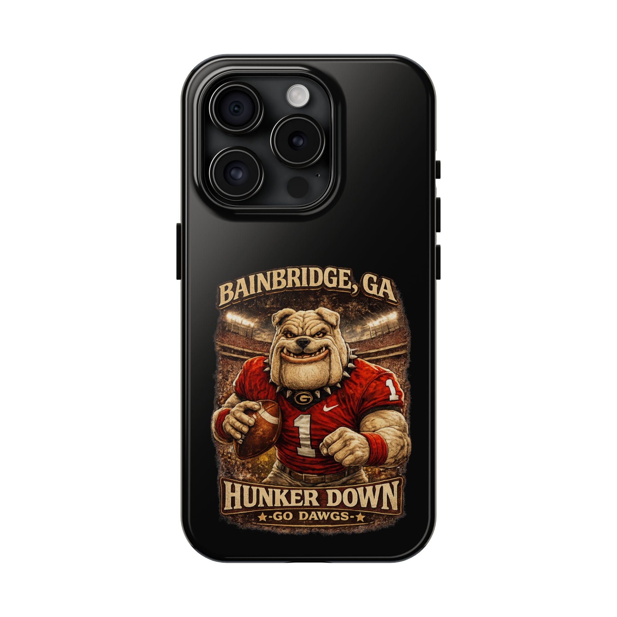 Bainbridge GA Bulldog Football Tough Phone Case — "Hunker Down" Game Day Protector