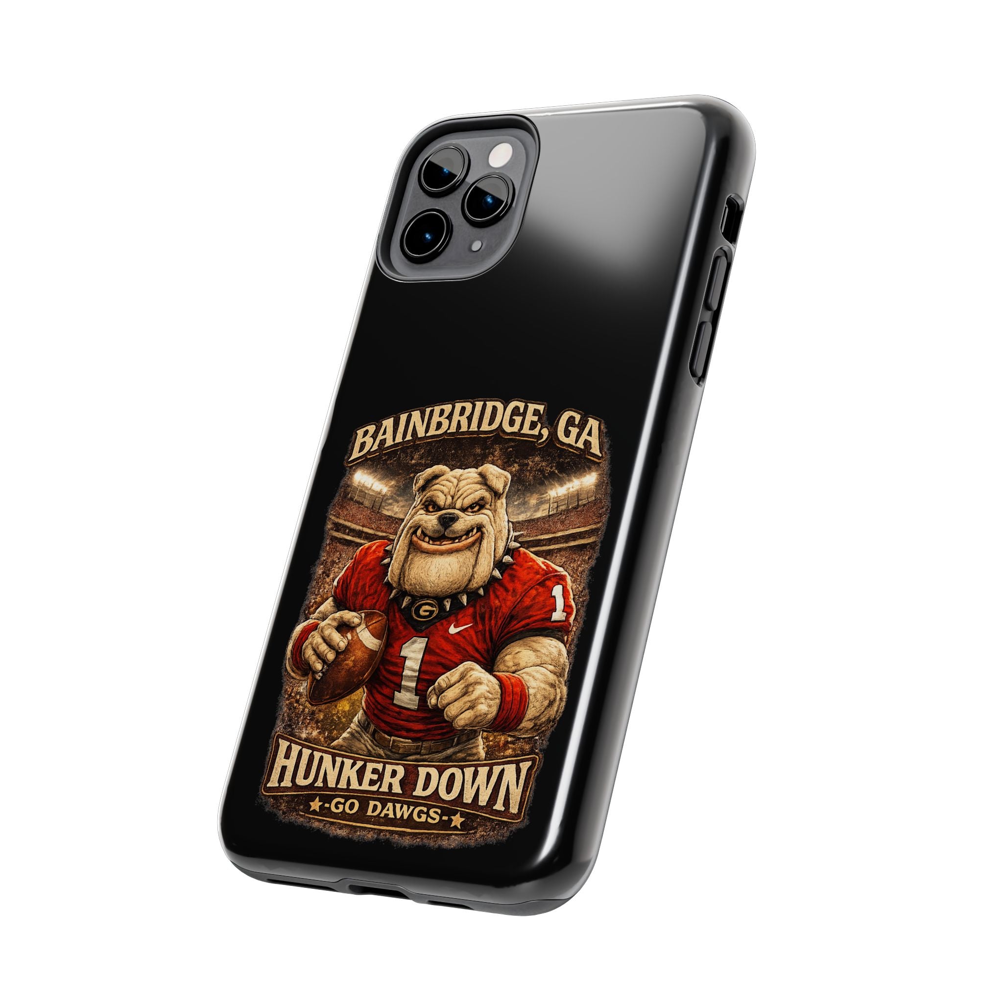 Bainbridge GA Bulldog Football Tough Phone Case — "Hunker Down" Game Day Protector