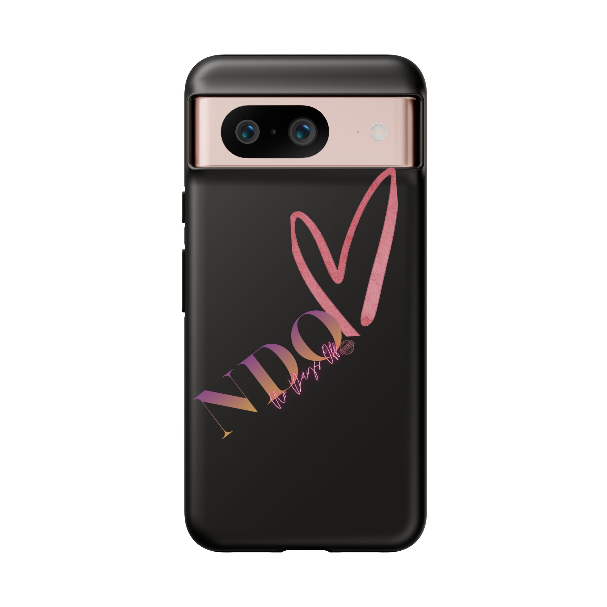 NDO Heart Phone Case – Slim Tough Protective iPhone Cover with Pink Heart Design