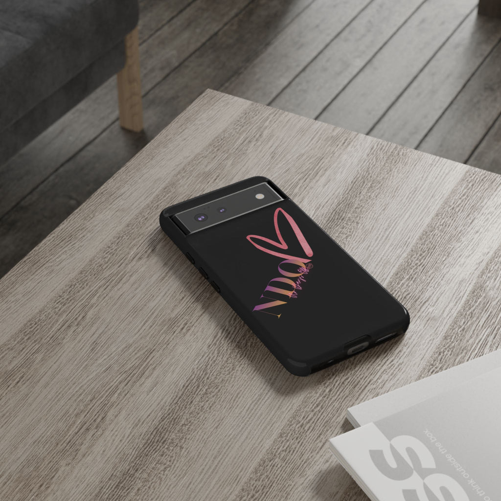 NDO Heart Phone Case – Slim Tough Protective iPhone Cover with Pink Heart Design