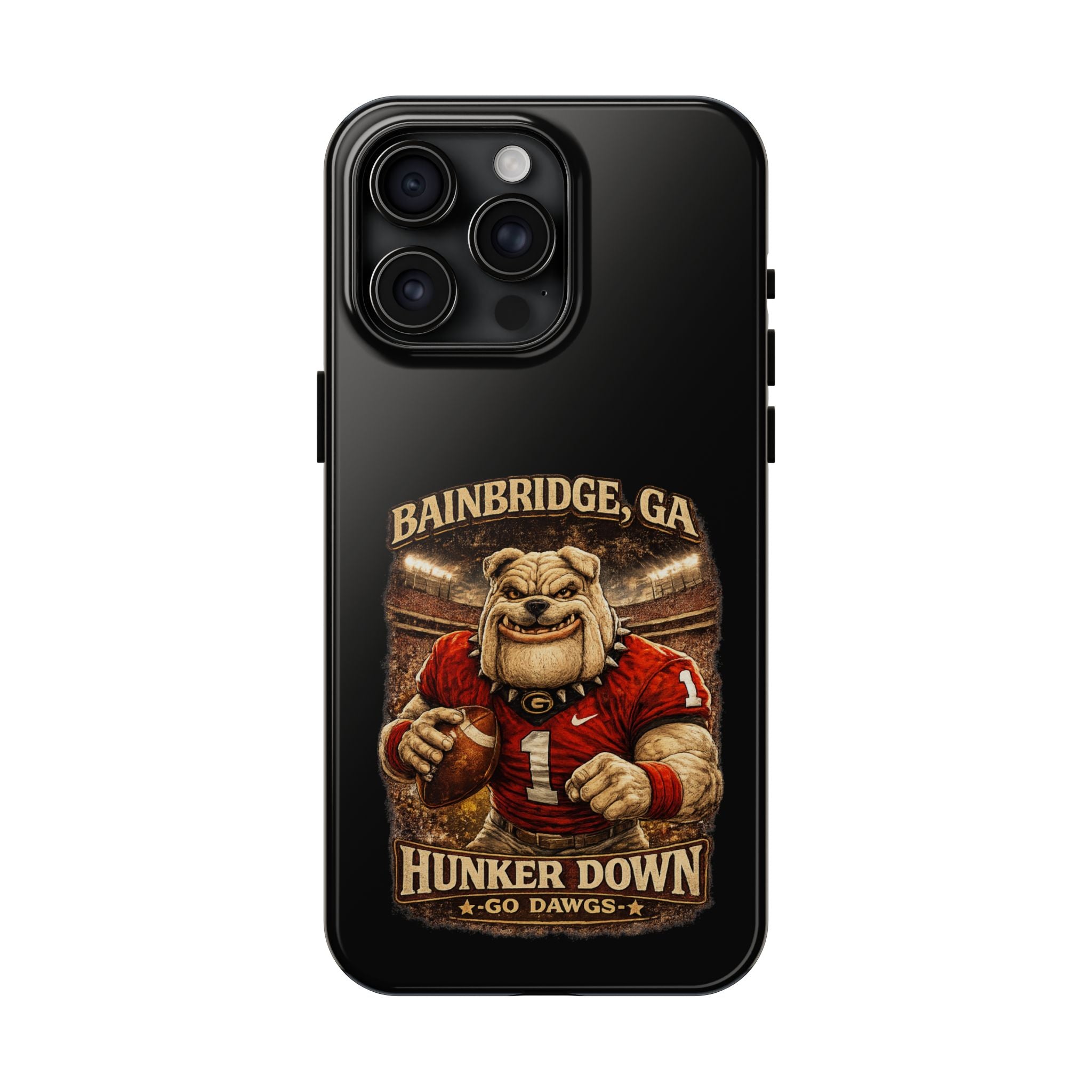 Bainbridge GA Bulldog Football Tough Phone Case — "Hunker Down" Game Day Protector