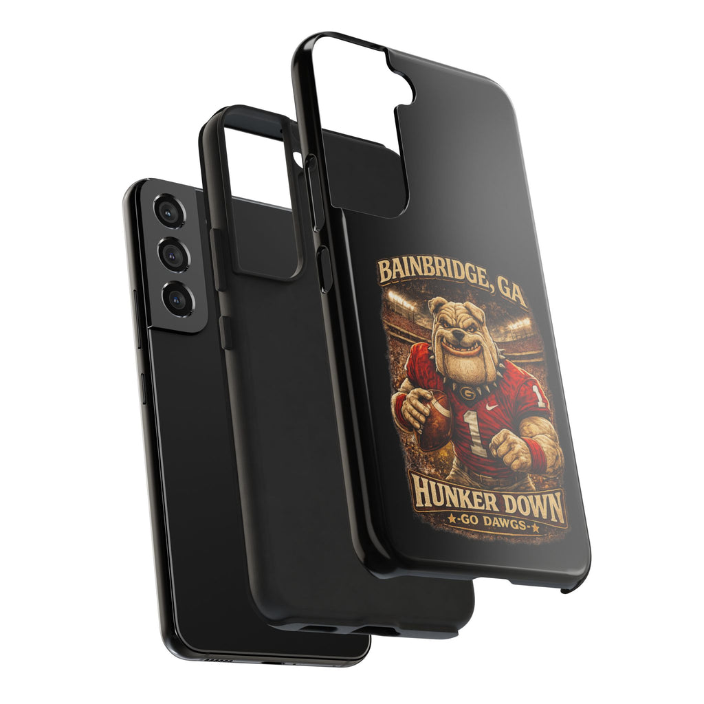 Bainbridge GA Bulldog Football Tough Phone Case — "Hunker Down" Game Day Protector
