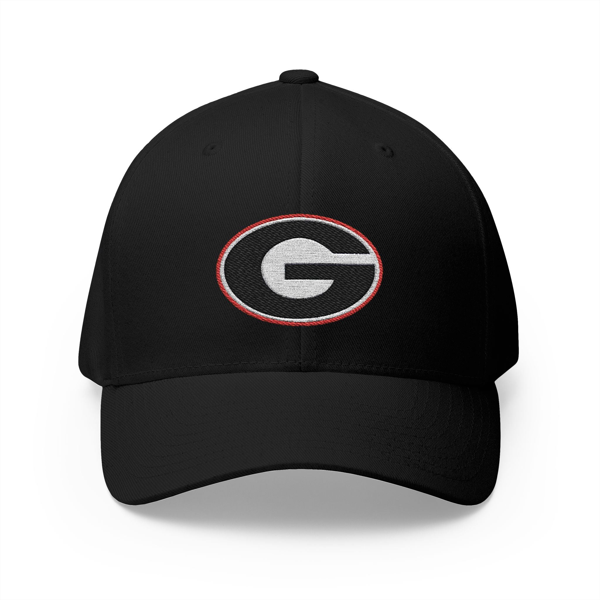 Embroidered GA Bulldogs G Logo Structured Cap — Closed-Back Baseball Hat with 'MY DAWGS' Detail