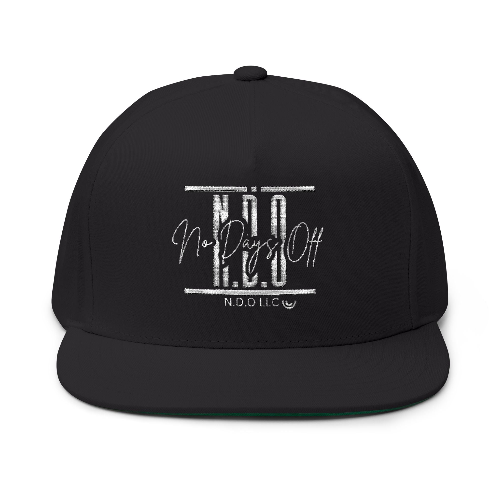 Flat Bill Cap — Embroidered NDO Streetwear Snapback