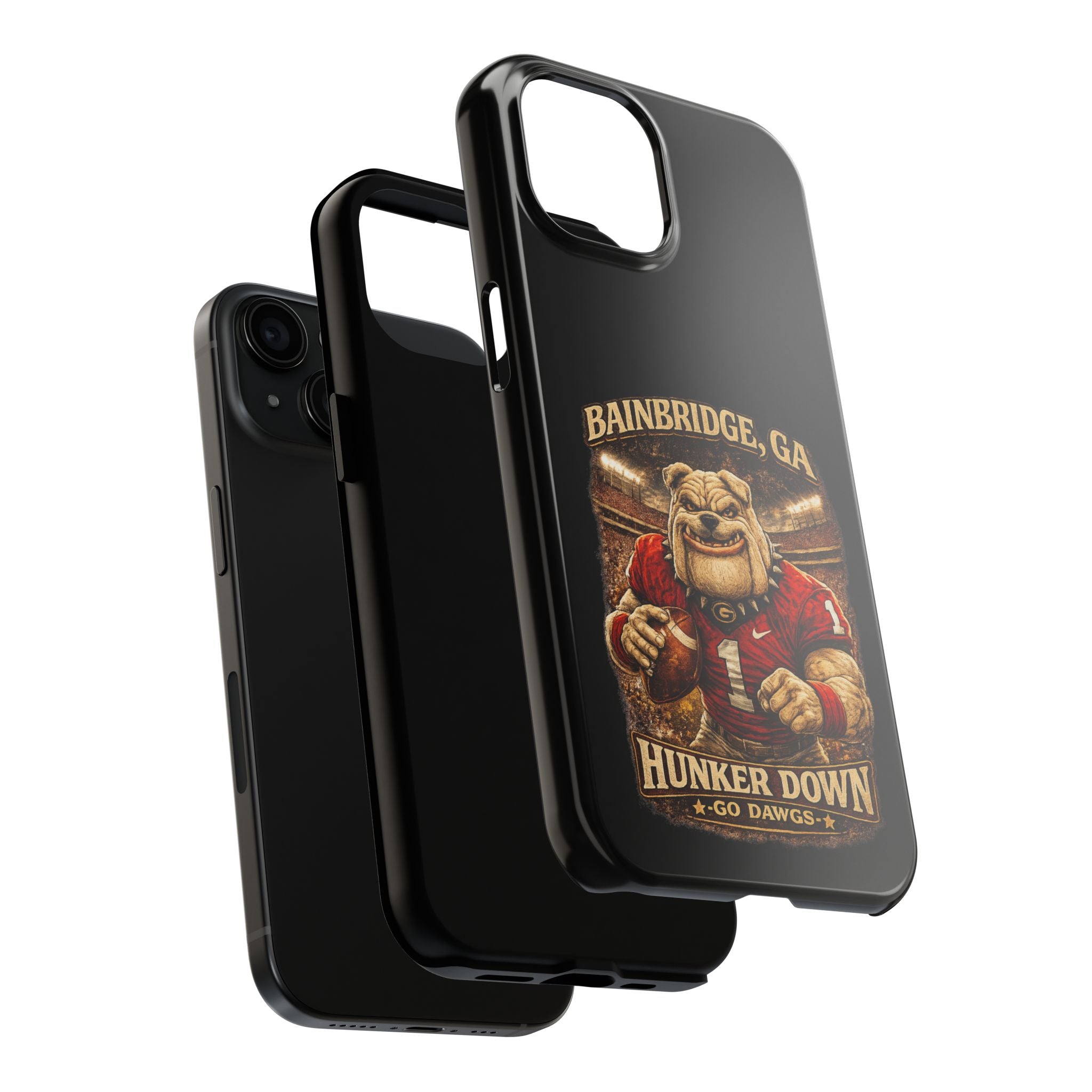Bainbridge GA Bulldog Football Tough Phone Case — "Hunker Down" Game Day Protector