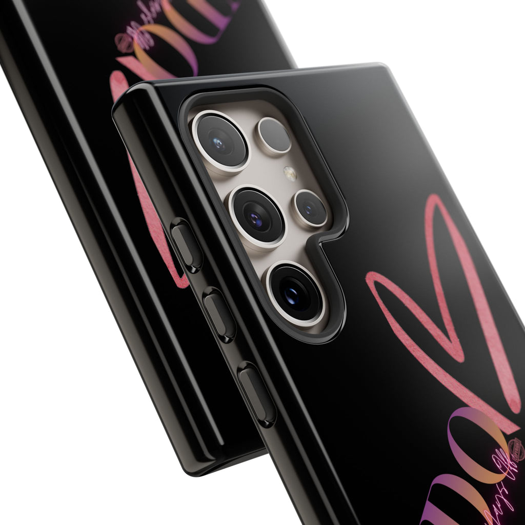NDO Heart Phone Case – Slim Tough Protective iPhone Cover with Pink Heart Design