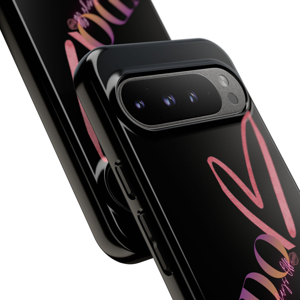 NDO Heart Phone Case – Slim Tough Protective iPhone Cover with Pink Heart Design