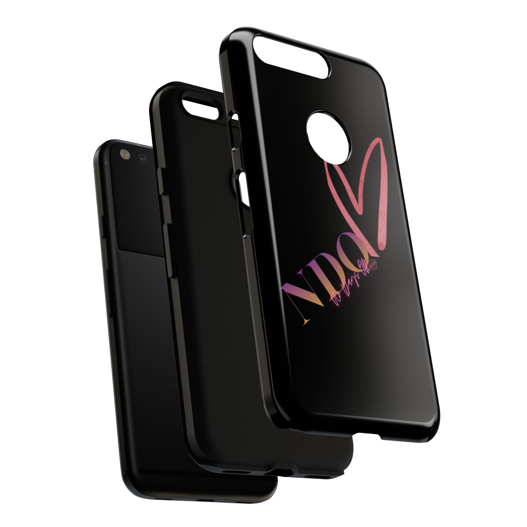 NDO Heart Phone Case – Slim Tough Protective iPhone Cover with Pink Heart Design