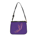 No Day's Off-Small Shoulder Bag - Purple Heart 'NDO' Logo Crossbody Purse