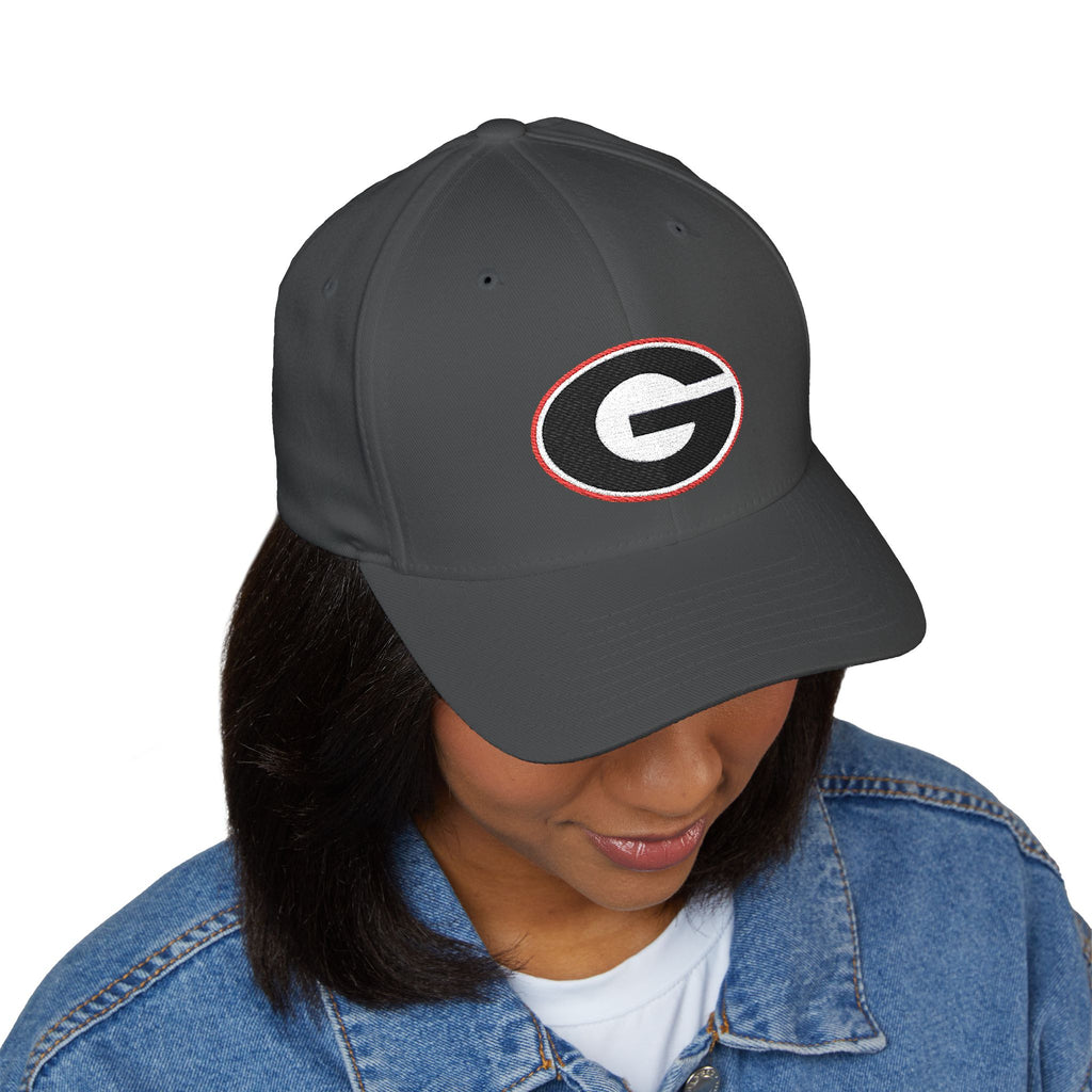 Embroidered GA Bulldogs G Logo Structured Cap — Closed-Back Baseball Hat with 'MY DAWGS' Detail
