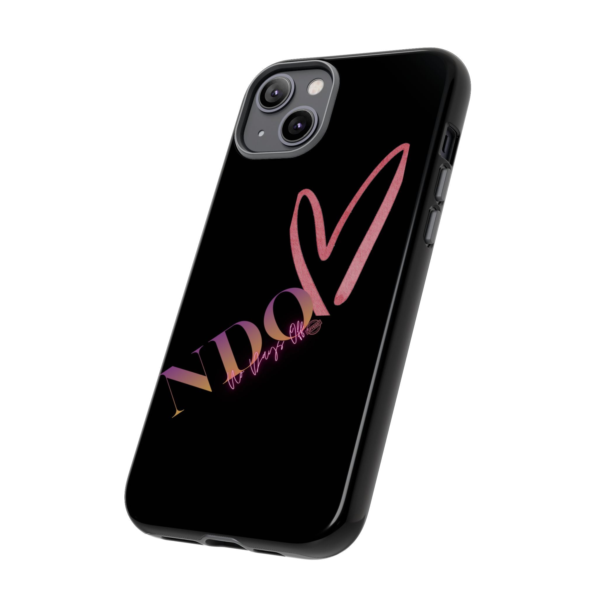 NDO Heart Phone Case – Slim Tough Protective iPhone Cover with Pink Heart Design
