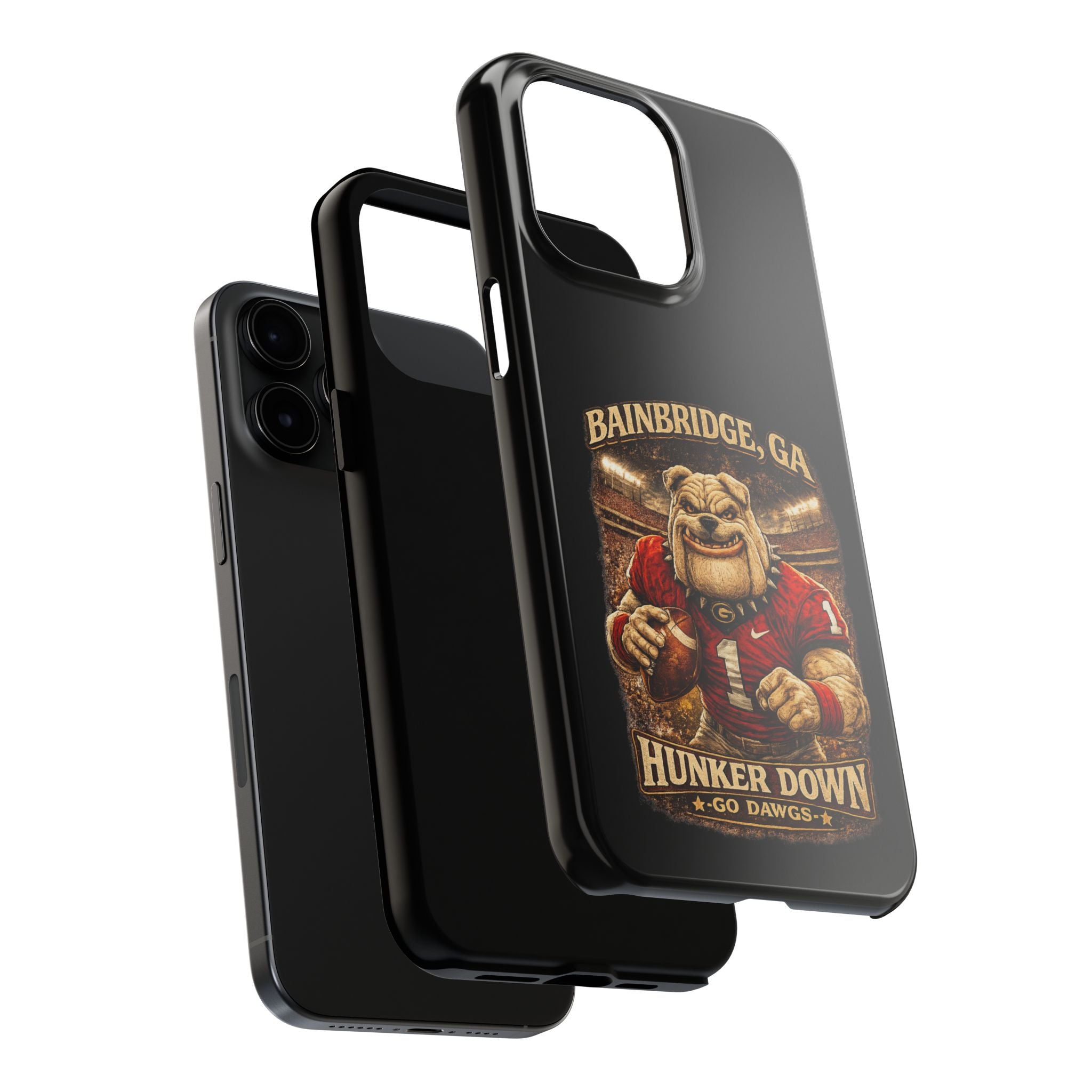 Bainbridge GA Bulldog Football Tough Phone Case — "Hunker Down" Game Day Protector