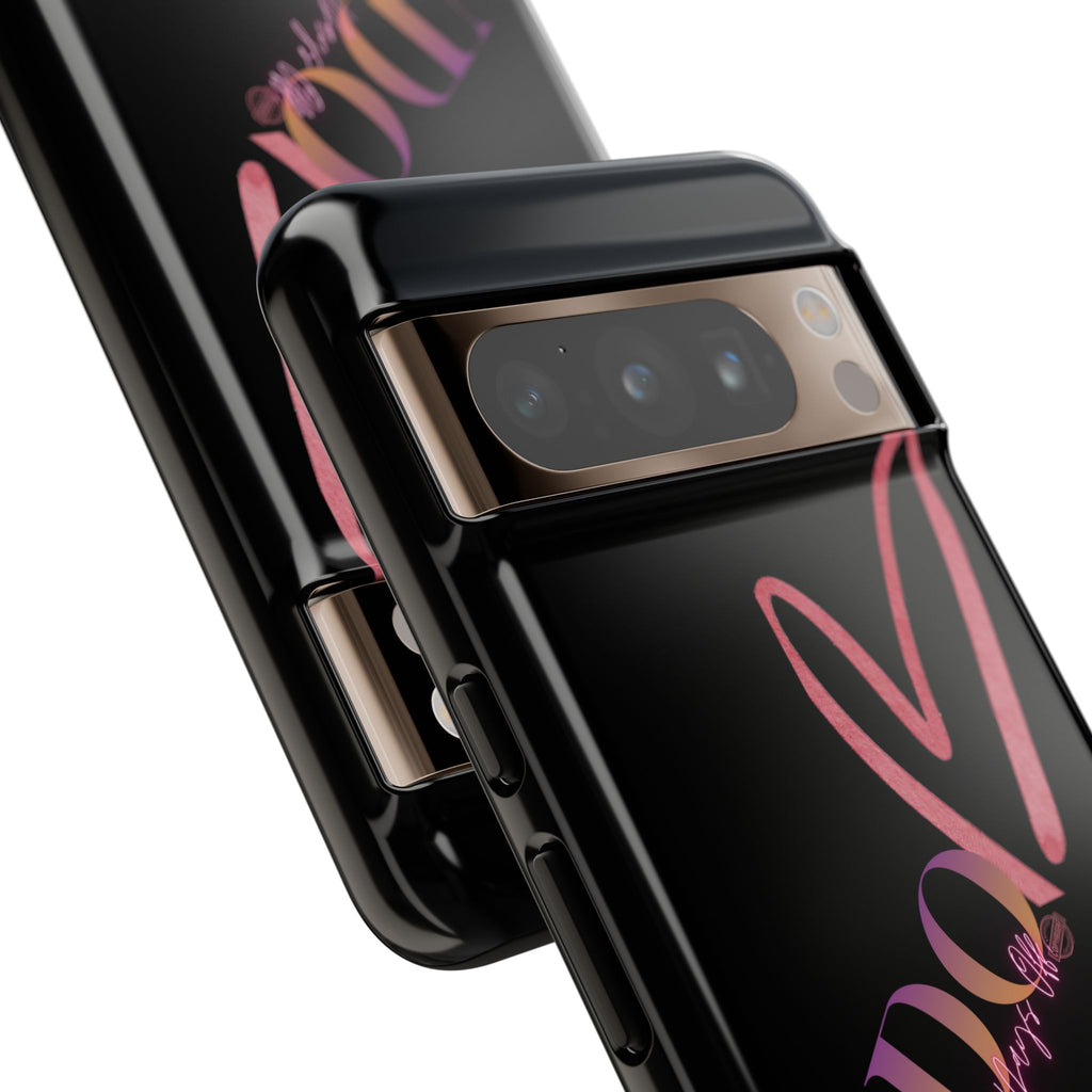 NDO Heart Phone Case – Slim Tough Protective iPhone Cover with Pink Heart Design