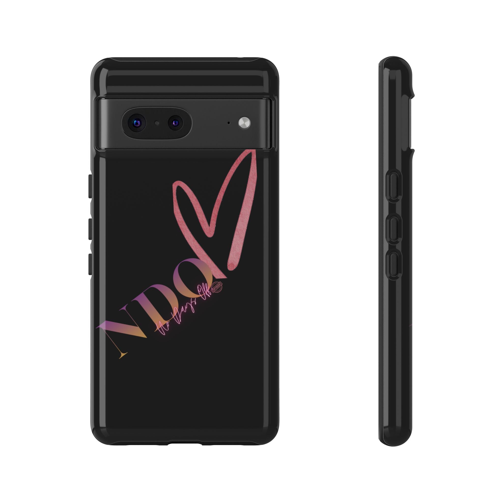 NDO Heart Phone Case – Slim Tough Protective iPhone Cover with Pink Heart Design