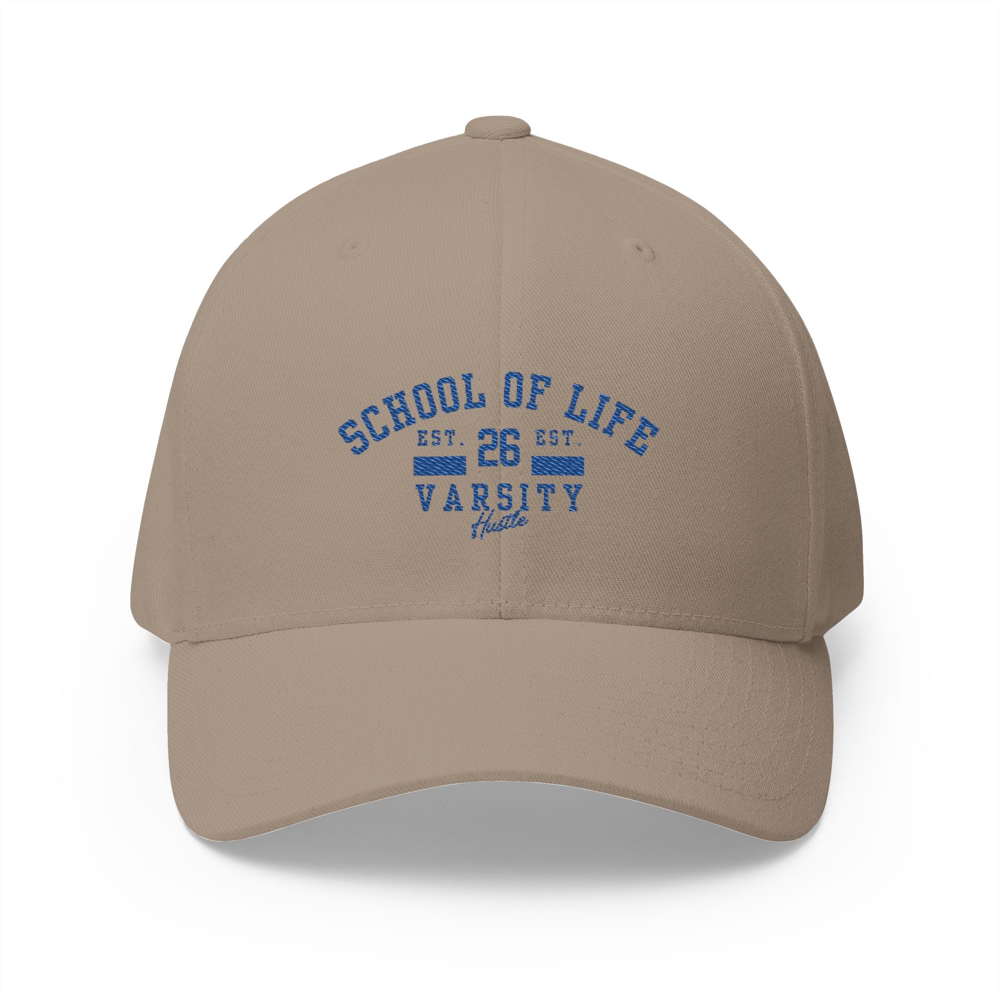 School of Life Varsity Cap — Embroidered Closed-Back Baseball Hat