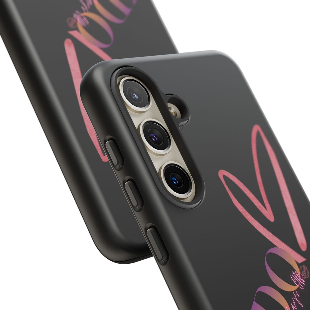 NDO Heart Phone Case – Slim Tough Protective iPhone Cover with Pink Heart Design
