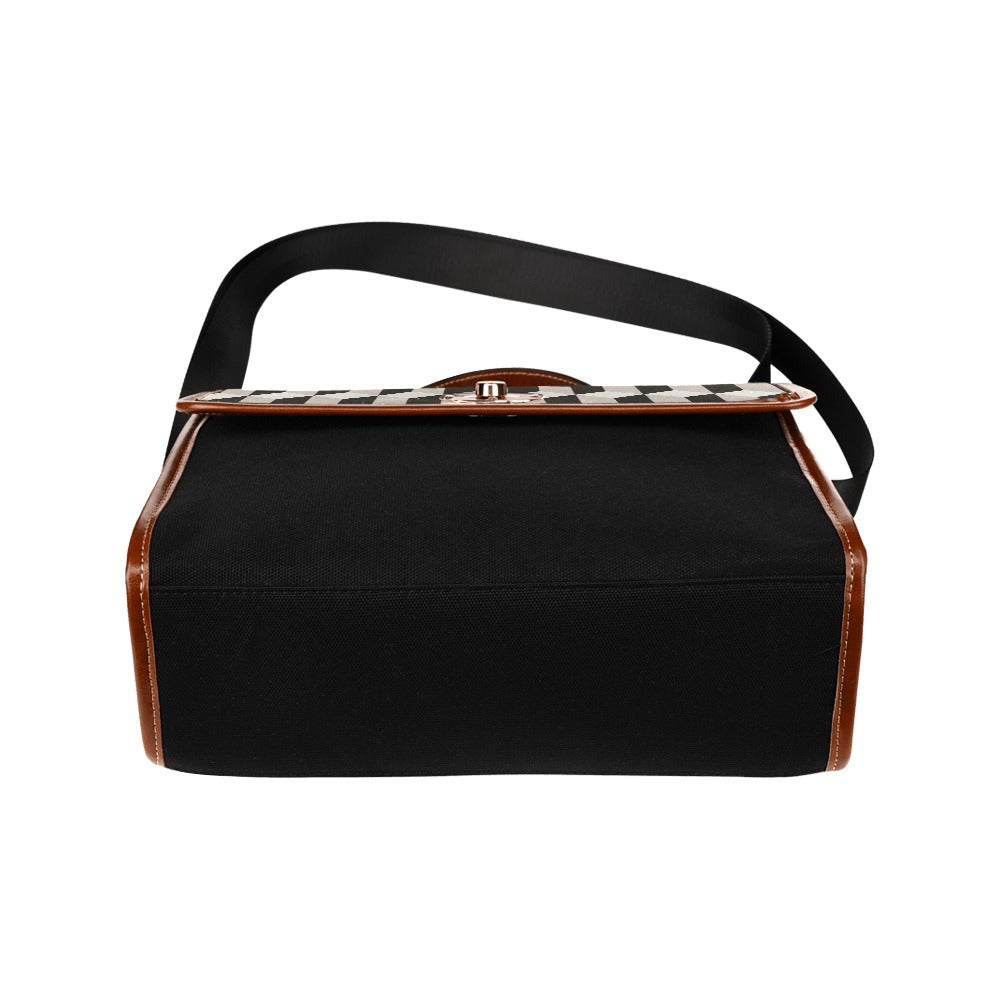 NDO Designs Black GeoWaterproof Canvas Bag (Model 1641)