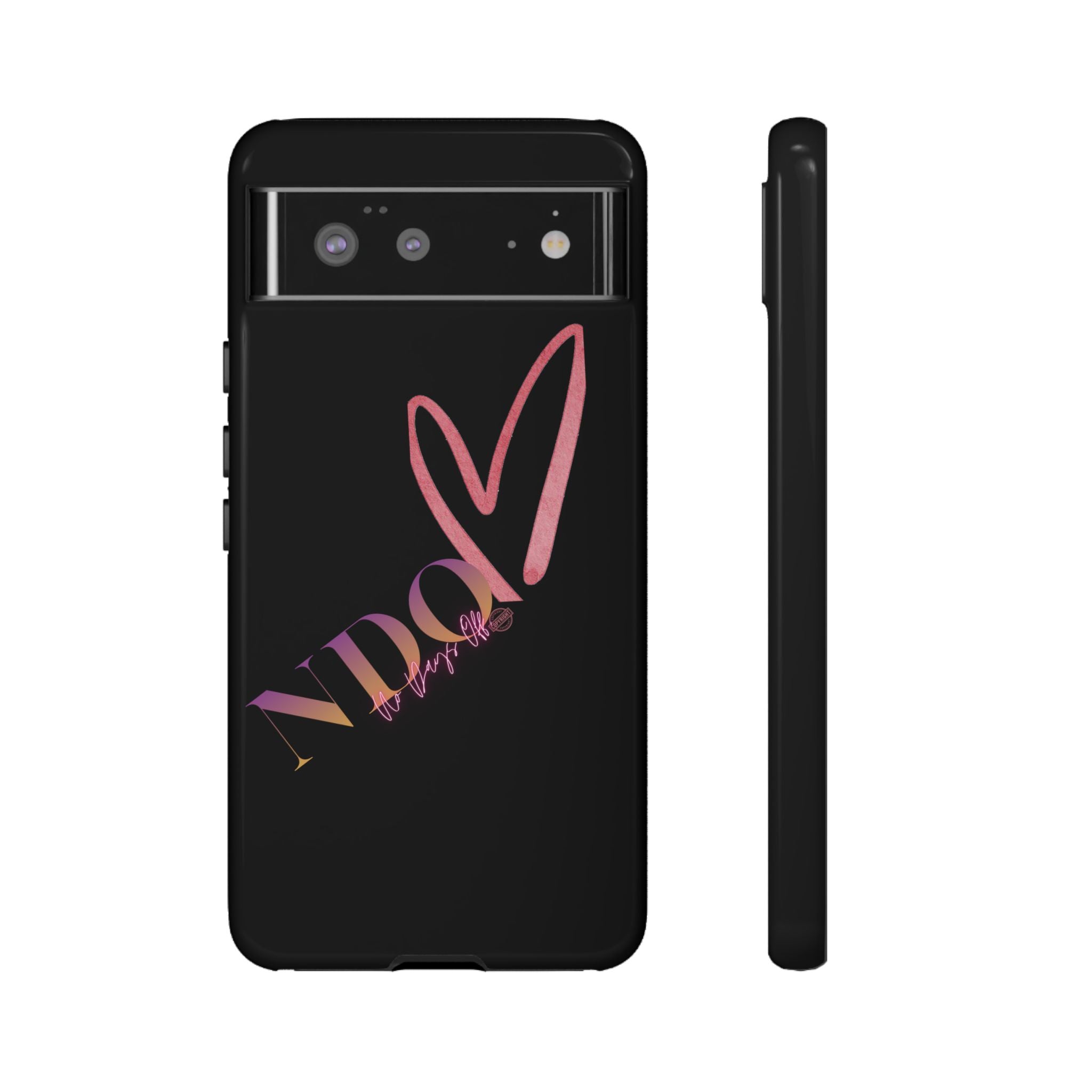 NDO Heart Phone Case – Slim Tough Protective iPhone Cover with Pink Heart Design