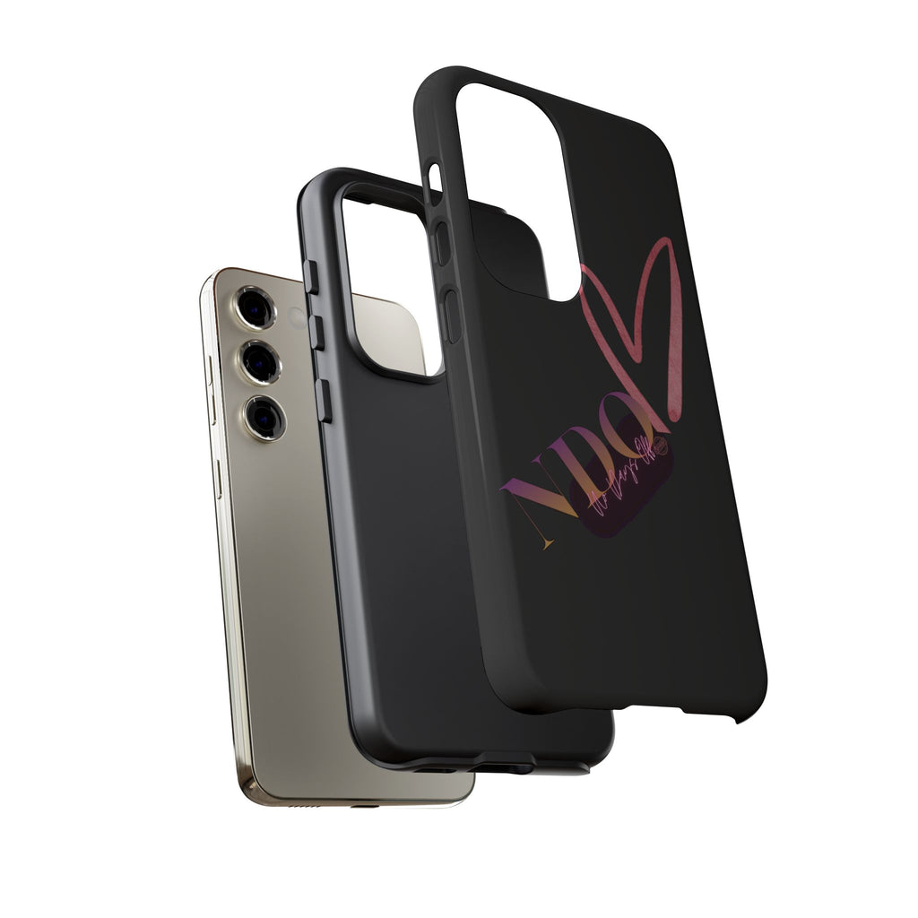NDO Heart Phone Case – Slim Tough Protective iPhone Cover with Pink Heart Design