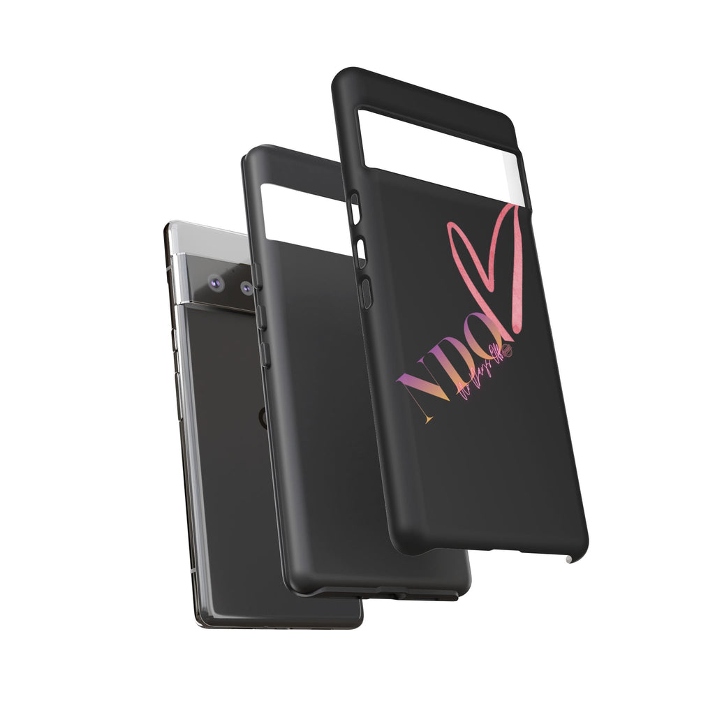 NDO Heart Phone Case – Slim Tough Protective iPhone Cover with Pink Heart Design