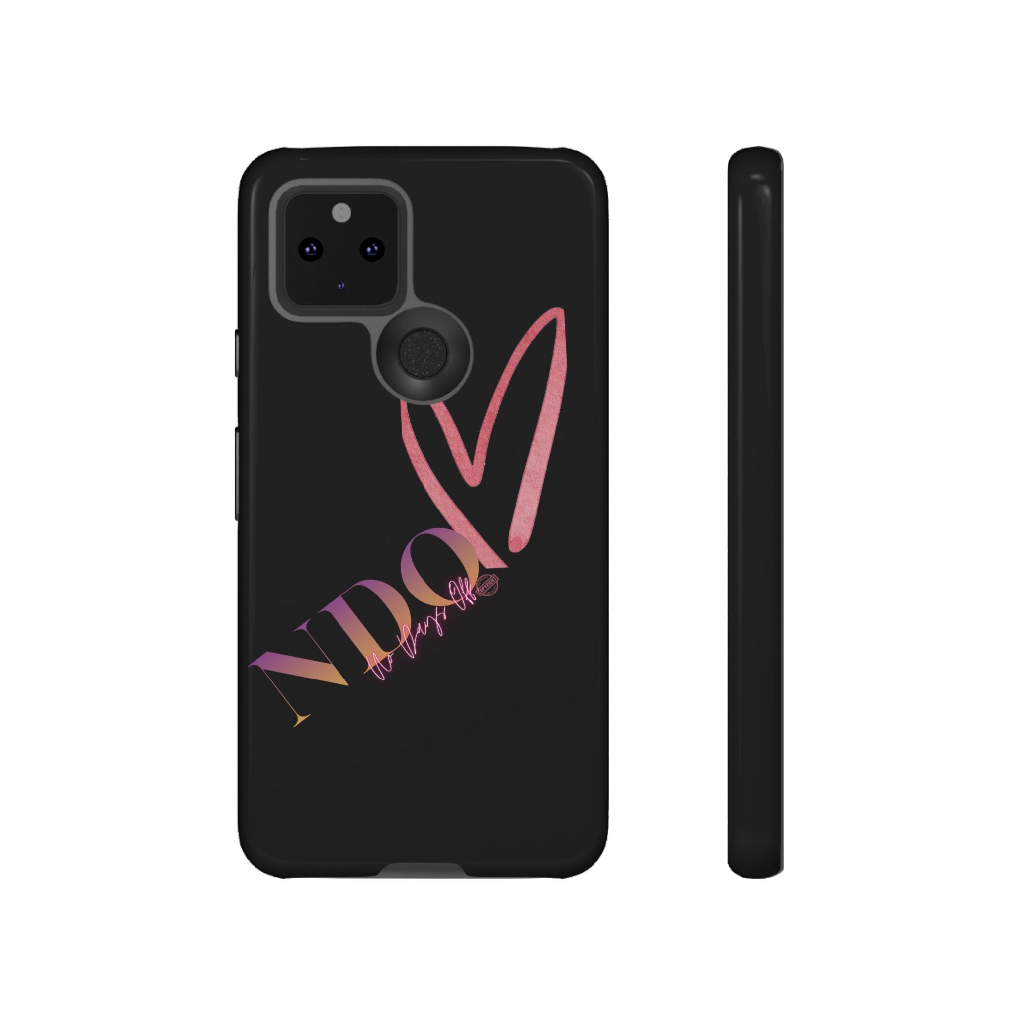NDO Heart Phone Case – Slim Tough Protective iPhone Cover with Pink Heart Design