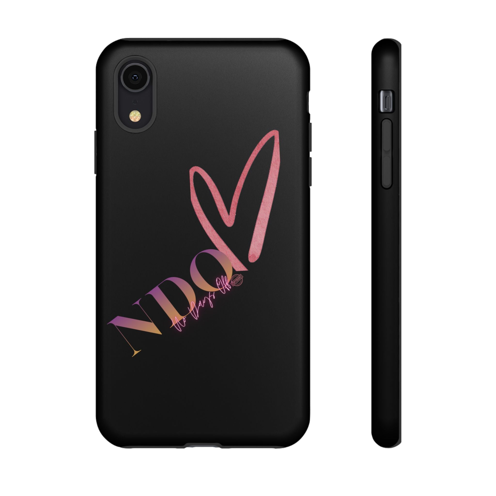 NDO Heart Phone Case – Slim Tough Protective iPhone Cover with Pink Heart Design