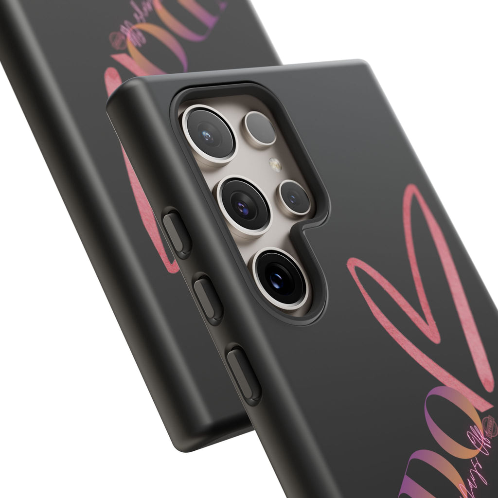 NDO Heart Phone Case – Slim Tough Protective iPhone Cover with Pink Heart Design