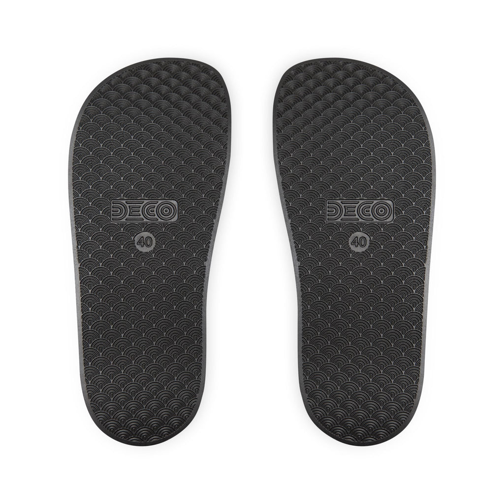 Miami Hurricanes Men's Slide Sandals with Retro Graphic