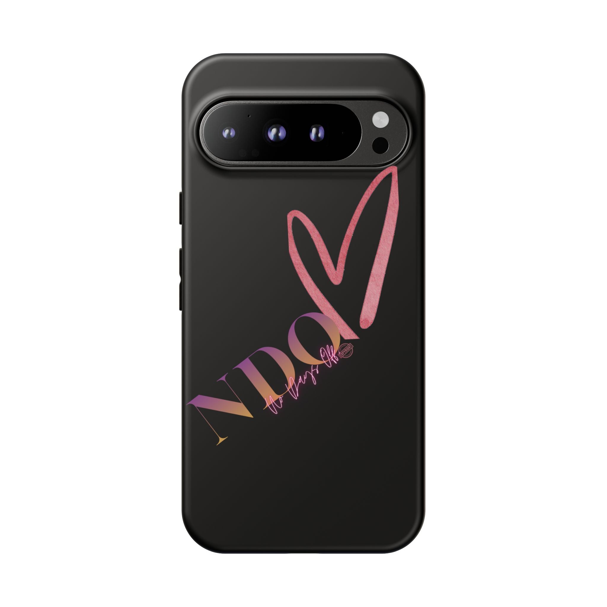 NDO Heart Phone Case – Slim Tough Protective iPhone Cover with Pink Heart Design
