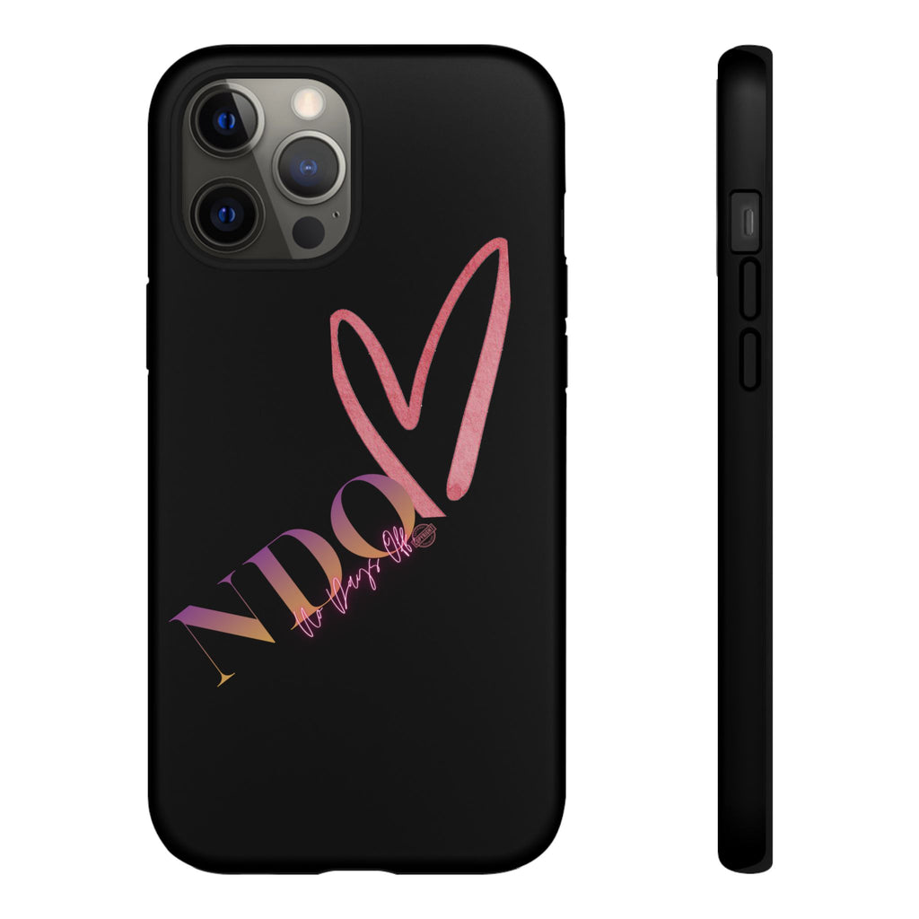 NDO Heart Phone Case – Slim Tough Protective iPhone Cover with Pink Heart Design