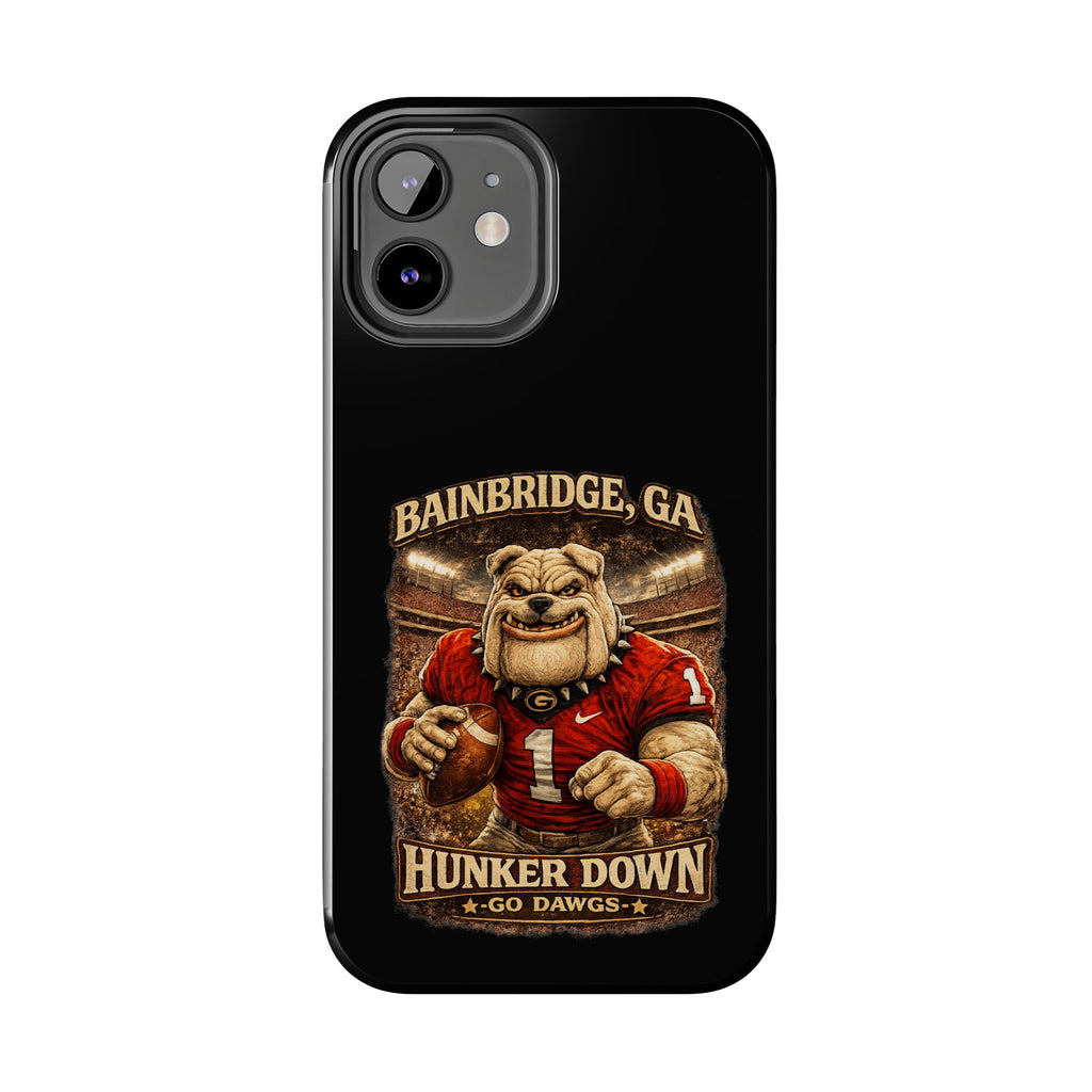 Bainbridge GA Bulldog Football Tough Phone Case — "Hunker Down" Game Day Protector