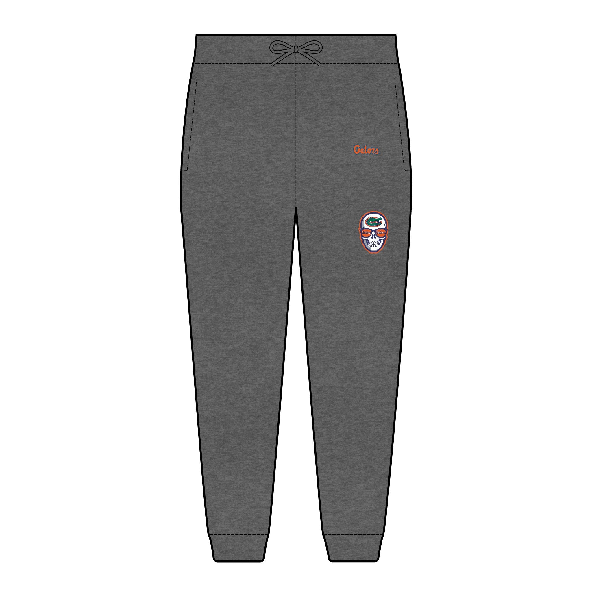 Embroidered GATORS Retro Coffee Cup Joggers — Cozy Fleece Sweatpants with 'Coffee' Patch