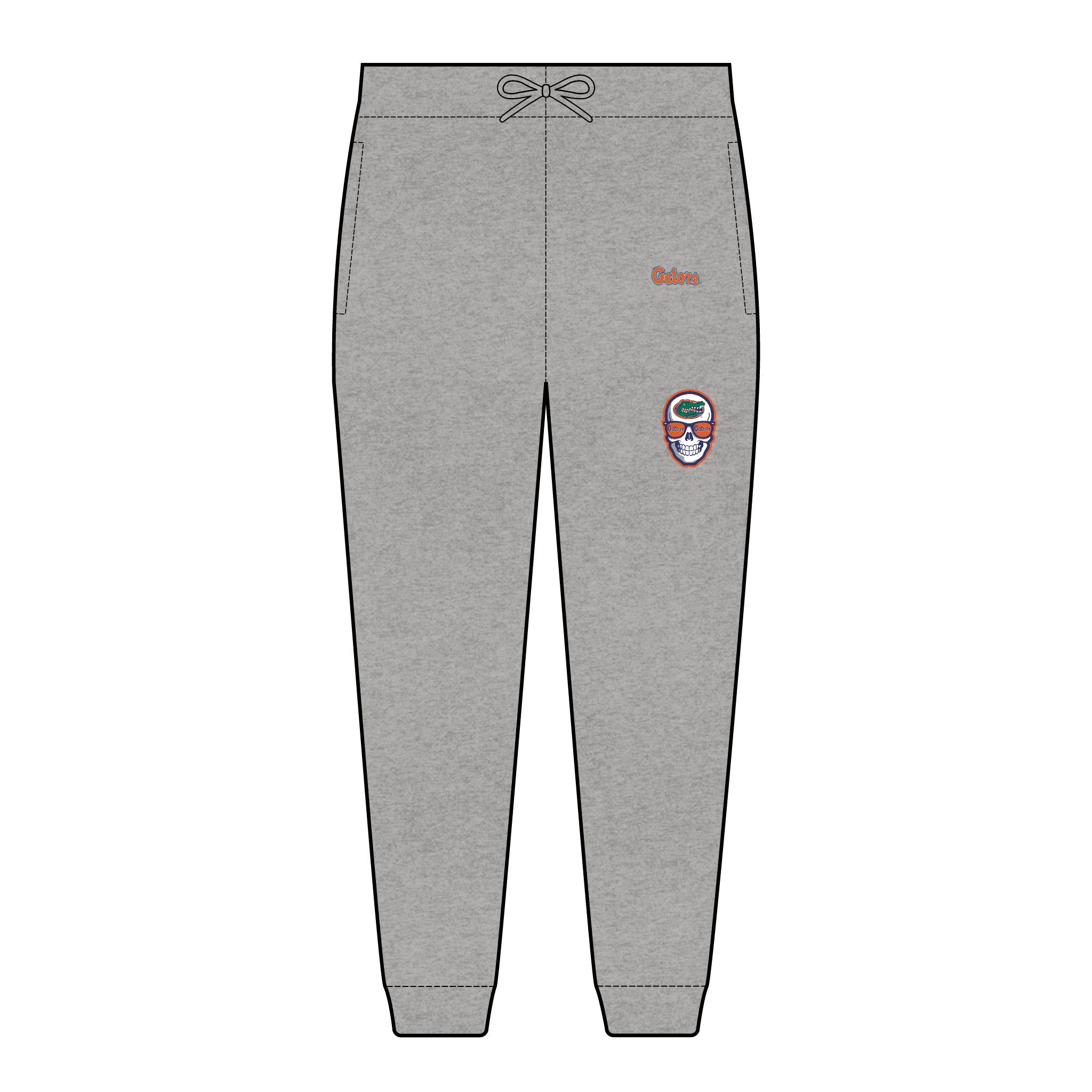 Embroidered GATORS Retro Coffee Cup Joggers — Cozy Fleece Sweatpants with 'Coffee' Patch