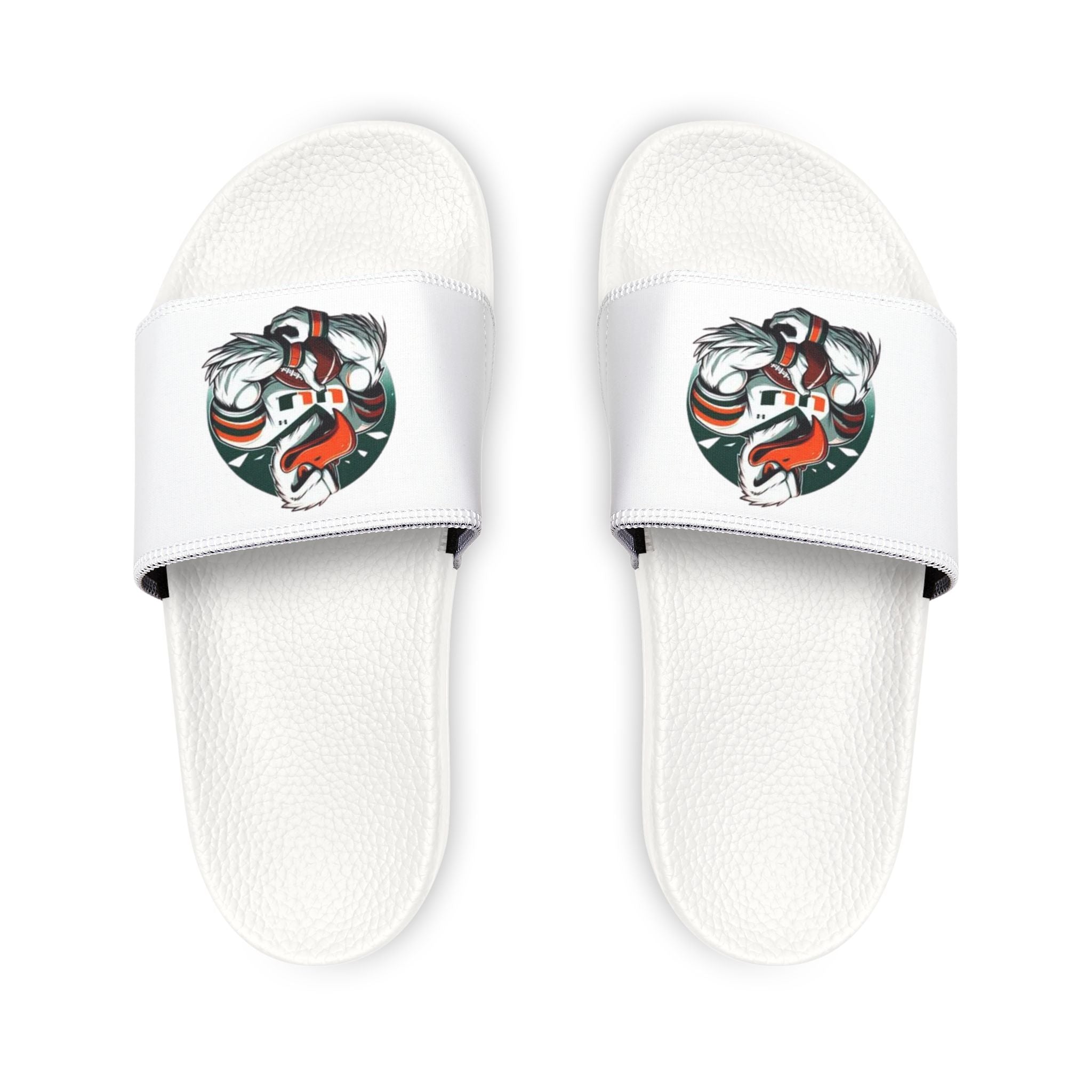 Miami Hurricanes Men's Slide Sandals with Retro Graphic