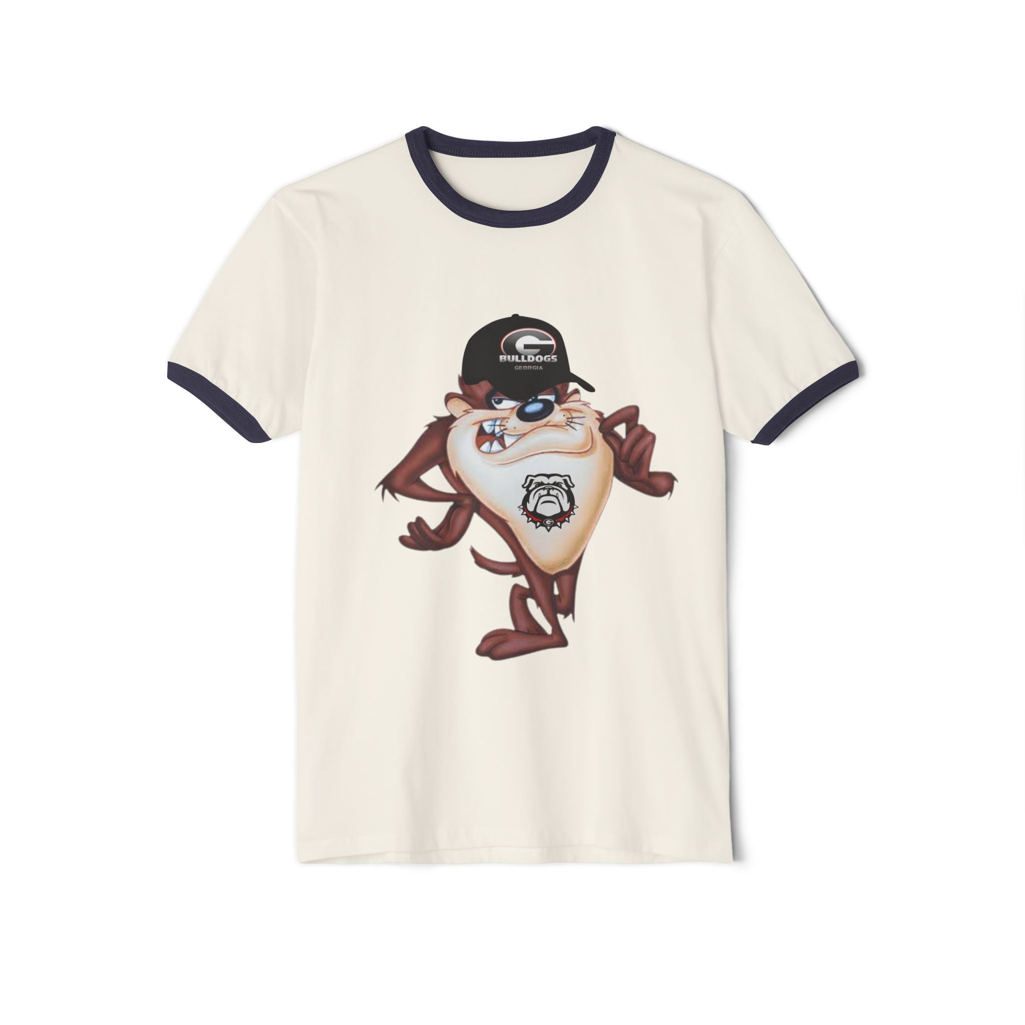 GA Bulldogs Tasmanian Devil Cartoon Ringer Tee
