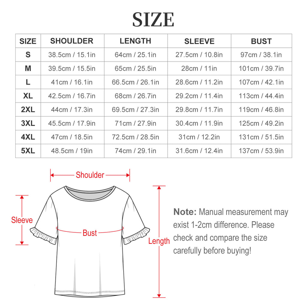 NDO Designs Women’s Ruffle Bell Sleeve Top