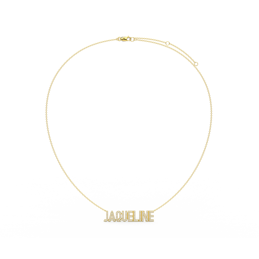Gold Plated Silver Signature name necklace AW24N002GD