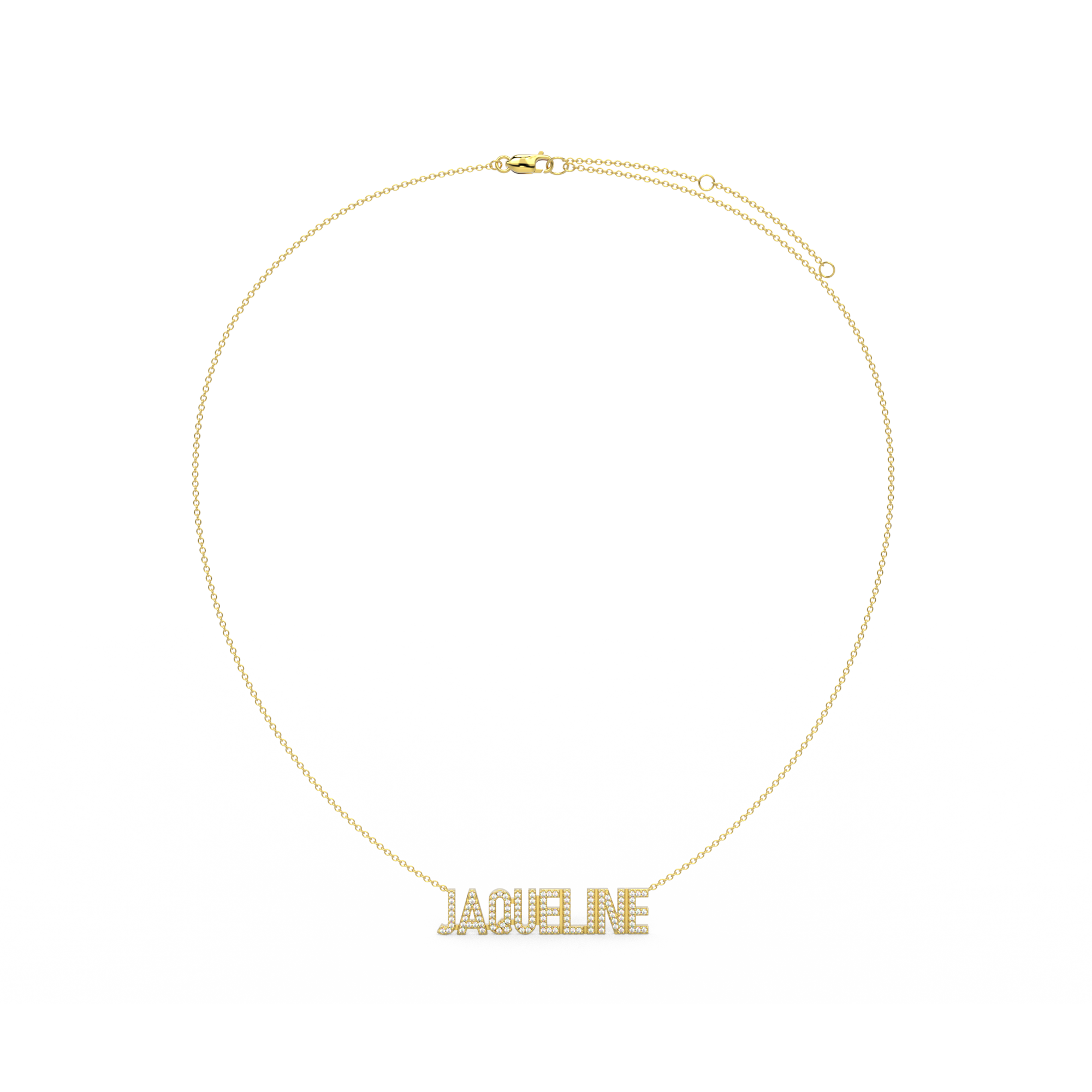 Gold Plated Silver Signature name necklace AW24N002GD