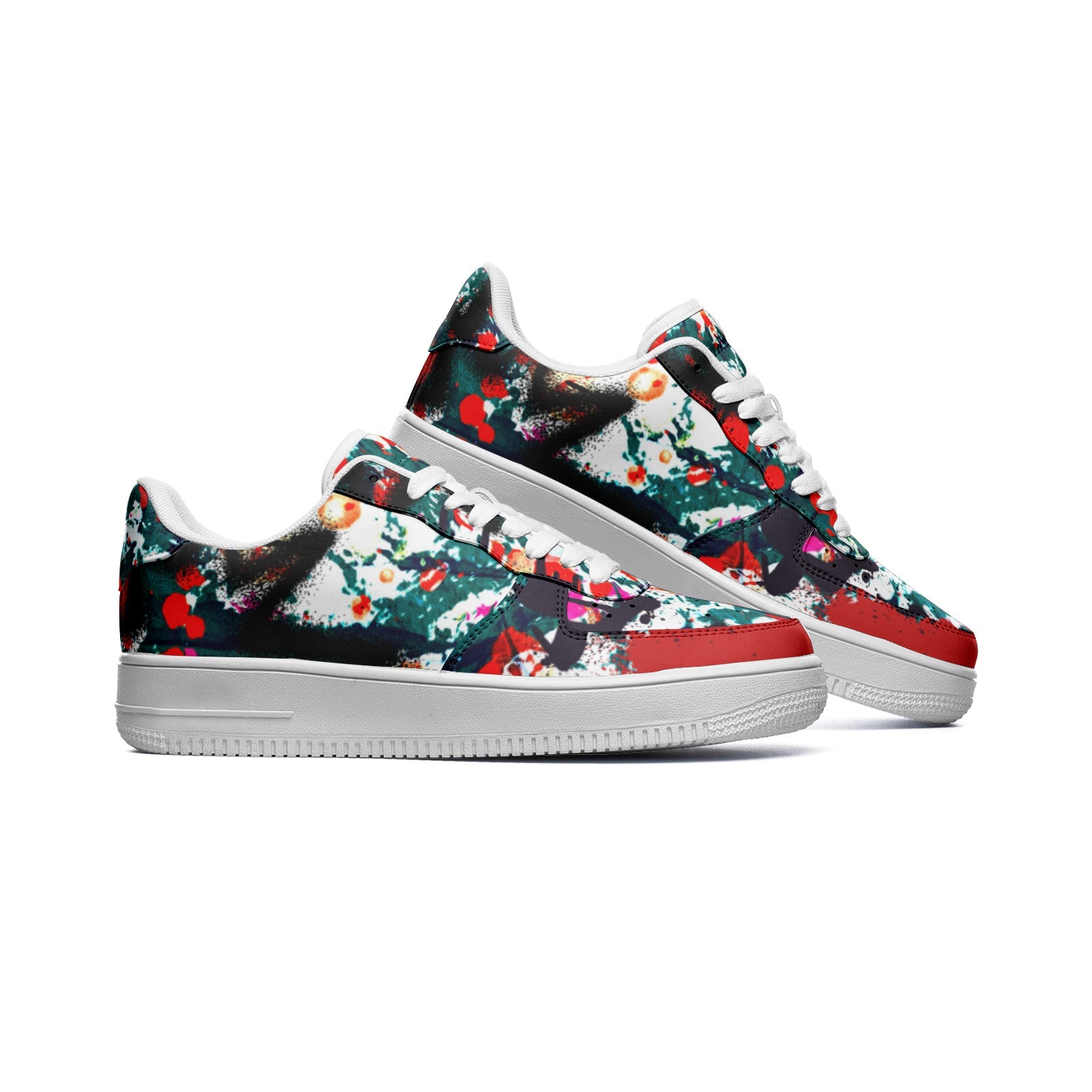 NDO Street Graffiti Unisex Low Top Leather Sneakers