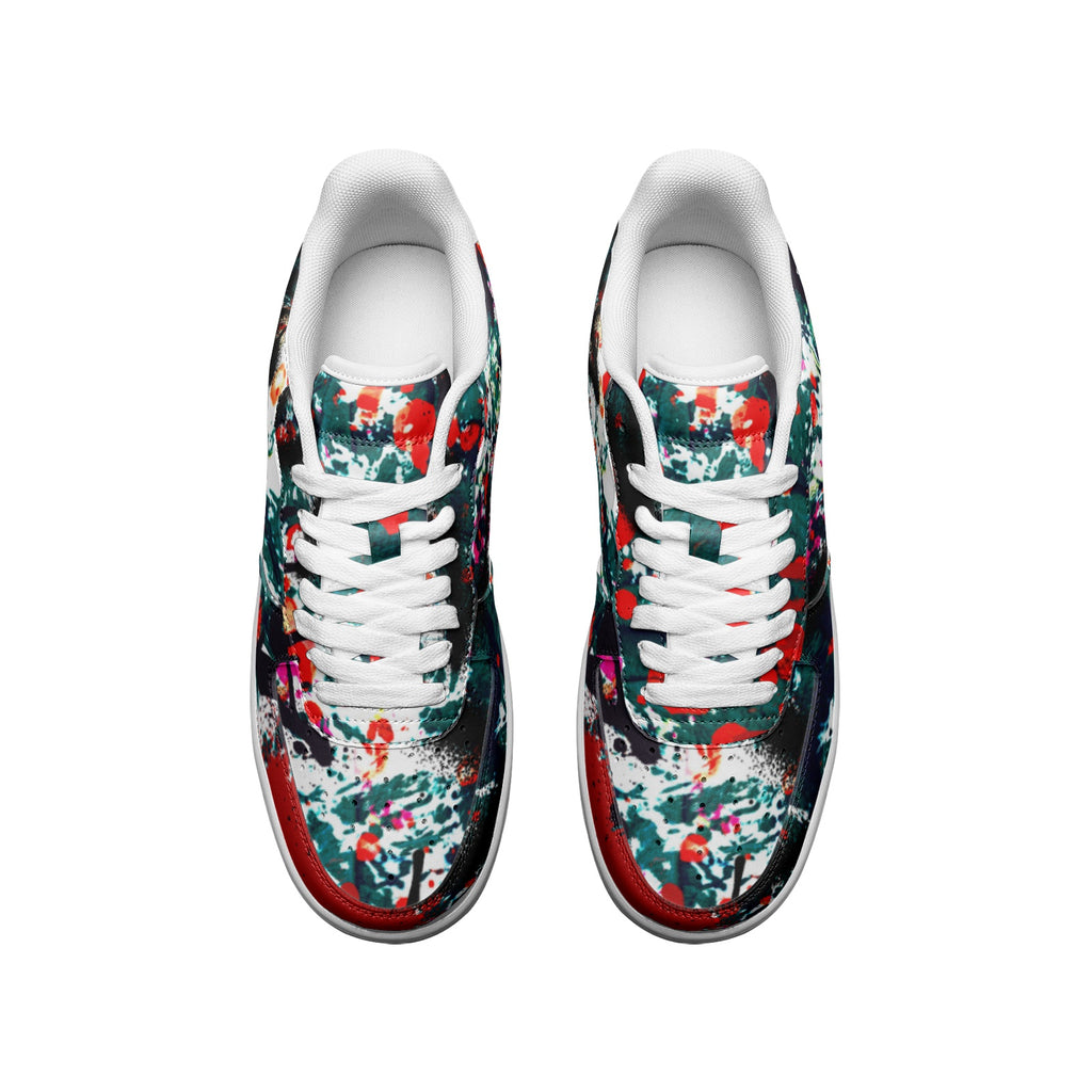 NDO Street Graffiti Unisex Low Top Leather Sneakers