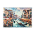 Glass Cutting Board - Venetian Canal Gondola Scene Decorative Tempered Glass Chopping Board