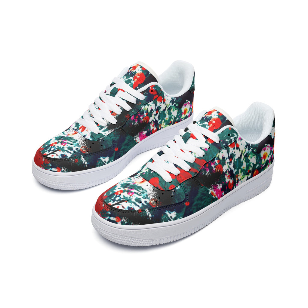 NDO Street Graffiti Unisex Low Top Leather Sneakers