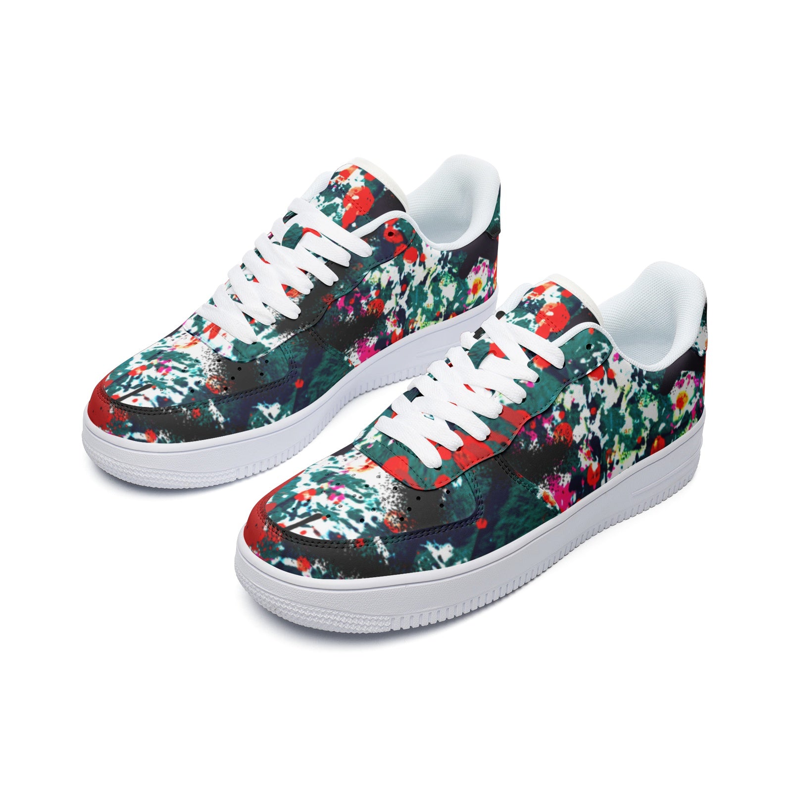 NDO Street Graffiti Unisex Low Top Leather Sneakers