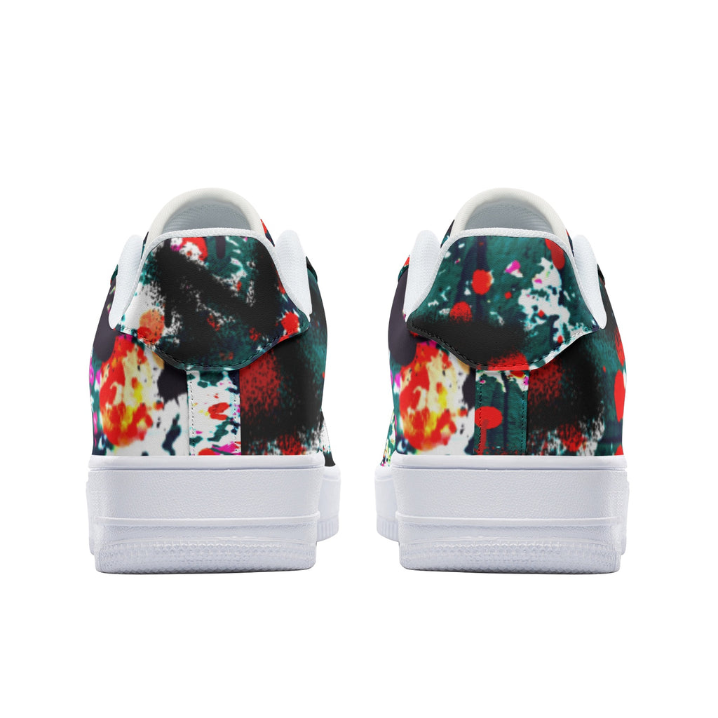 NDO Street Graffiti Unisex Low Top Leather Sneakers