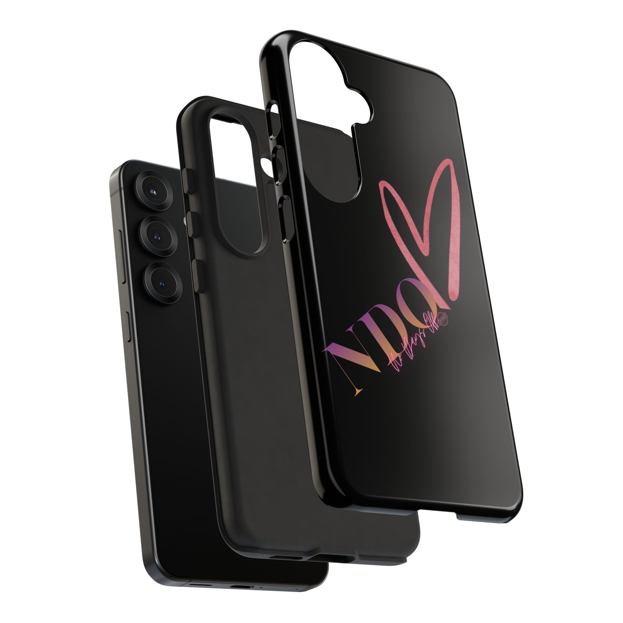 NDO Heart Phone Case – Slim Tough Protective iPhone Cover with Pink Heart Design