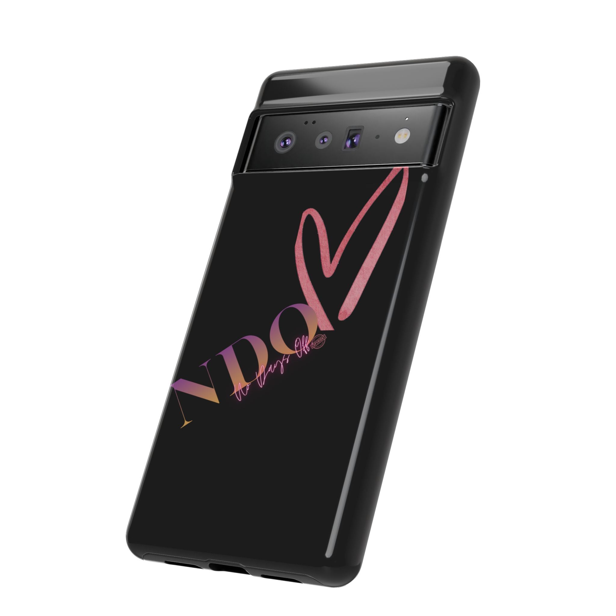 NDO Heart Phone Case – Slim Tough Protective iPhone Cover with Pink Heart Design